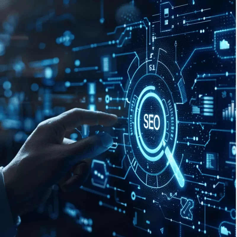 Optimisation SEO et rédaction web avec Digitalchimist Image représentant un environnement digital avec le mot 'SEO', illustrant l'optimisation SEO et la rédaction web enseignées par Digitalchimist.