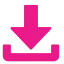 Supports pédagogiques téléchargeables pour consultation hors ligne Icône rose illustrant une flèche vers le bas, symbolisant les supports pédagogiques téléchargeables de Digitalchimist pour une consultation hors ligne